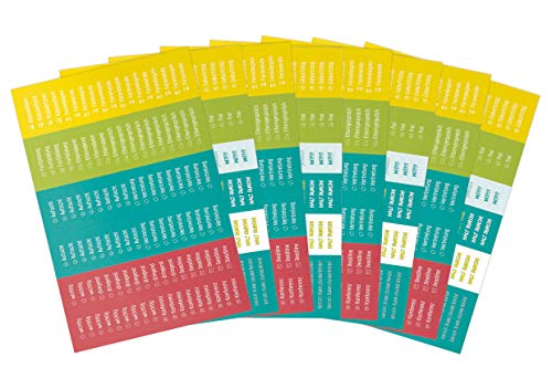 8 x Häfft® Lehrer-Planer Sticker für A5+ und A4+, Aufkleber für Lehrerkalender - nachhaltiges Papier & klimafreundlicher Druck von Häfft