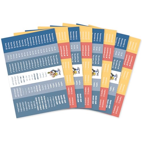 Häfft® 8x Lehrer-Planer Sticker für A5+ & A4+, Aufkleber für Lehrerkalender zur Unterrichtsvorbereitung - nachhaltiges Papier & klimafreundlicher Druck von Häfft