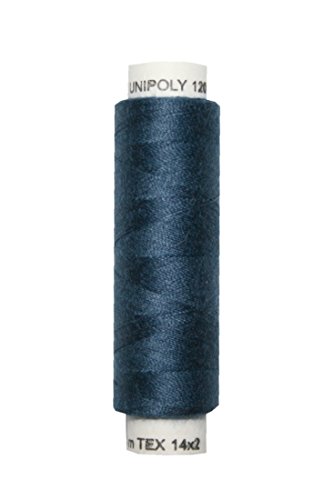Hagal Nähmaschinen Nähgarn 100 m Polyester UNIPOLY 14x2 dunkelblau (0588) von Hagal