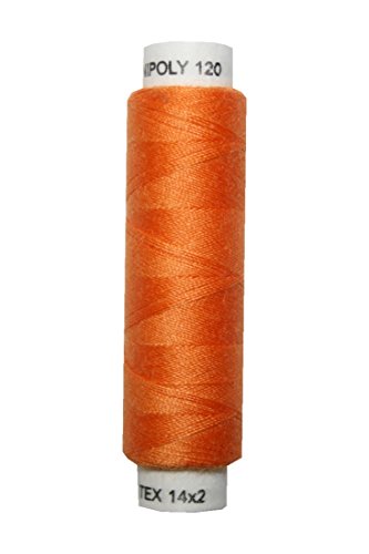 Hagal Nähmaschinen Nähgarn 100 m Polyester UNIPOLY 14x2 orange (0224) von Hagal