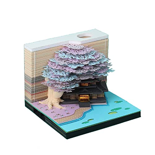 Hagsnec 3D-Stickzettel, Aufkleber, Kartenbasteln, DIY, Postnotizen mit Licht (mehrfarbiger Hochzeitsbaum) von Hagsnec