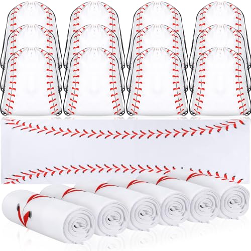 Hahafelt 24 Stück Team-Geschenke, inklusive 12 Kühlhandtücher, 12 Stück Kordelzug-Rucksack, Sport-Partygeschenk für Kinder, Teenager, Spieler, Athleten, Geschenke, Sport-Partyzubehör (Baseball-Stil) Hahafelt 24 Stück Team-Geschenke, inklusive 12 Kühlhandtücher, 12 Stück Kordelzug-Rucksack, Sport-Partygeschenk für Kinder, Teenager, Spieler, Athleten, Geschenke, Sport-Partyzubehör (Baseball-Stil) von Hahafelt