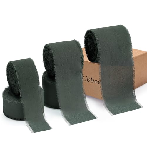 Hahafelt Chiffonband, 2,5 cm, 3,8 cm, 5,1 cm x 3 Rollen, insgesamt 27,7 m, handgefertigt, Fransenband, Chiffon-Seidenband zum Verpacken von Hochzeitseinladungen, Brautsträußen, DIY, Basteln Hahafelt Chiffonband, 2,5 cm, 3,8 cm, 5,1 cm x 3 Rollen, insgesamt 27,7 m, handgefertigt, Fransenband, Chiffon-Seidenband zum Verpacken von Hochzeitseinladungen, Brautsträußen, DIY, Basteln von Hahafelt