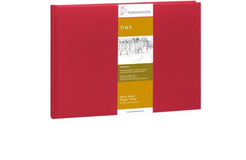 Hahnemühle Skizzenbuch D&S, rot, DIN A5 Querformat, 140g/m², 80 Blatt von Hahnemühle