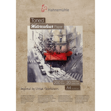 5 x Hahnemühle Skizzenblock - A4 200 g/qm beige 20 Blatt von Hahnemühle