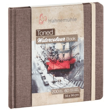 5 x Hahnemühle Toned Watercolour Book - 14x14 cm 200 g/qm beige oberfl von Hahnemühle