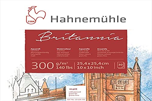 Aquarellblock Britannia" matt 300g/m², 25,4x25,4cm, 30Blatt" von Hahnemühle