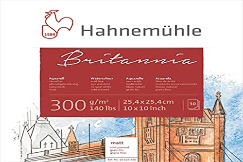 Hahnemühle Britannia Aquarellblock, mattes naturweißes Aquarellpapier, 300 g/m², 30 Blatt, 25,4 x 25,4 cm Hahnemühle Britannia Aquarellblock, mattes naturweißes Aquarellpapier, 300 g/m², 30 Blatt, 25,4 x 25,4 cm von Hahnemühle