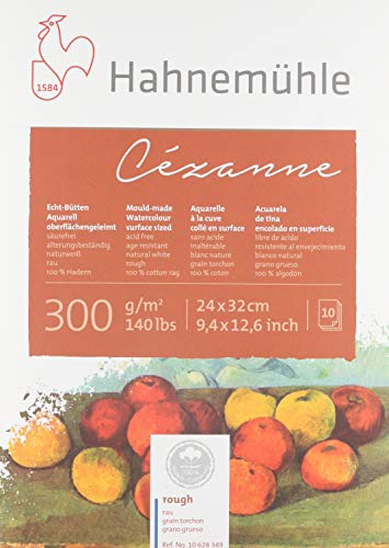 Aquarellblock Cézanne" rau,300g/m², 24x32cm, 10Blatt" von Hahnemühle