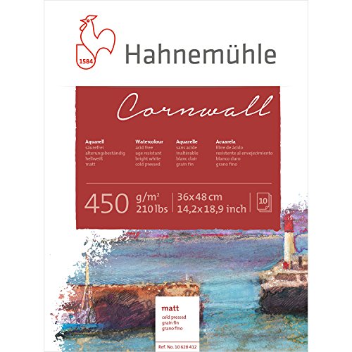 Aquarellblock Cornwall matt 450g/m², 36x48cm, 10Blatt von Hahnemühle