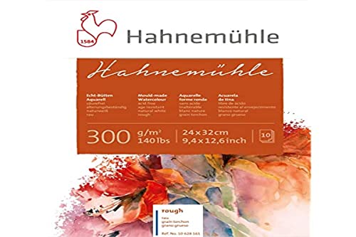 Aquarellblock Hahnemühle Echt-Bütten 300 rau 24x32cm 10Bl von Hahnemühle