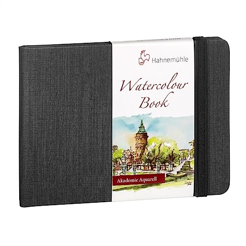 Hahnemühle Aquarellbuch, 200 g/m², feine Körnung, 30 Blatt, naturweiß, DIN A4 Landschaftsformat von Hahnemühle