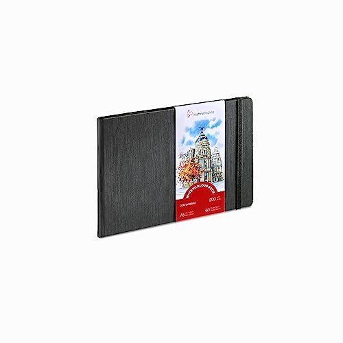 Hahnemühle Aquarellbuch, 200 g/m², feine Körnung, 30 Blatt, naturweiß, DIN A5 Landschaftsformat von Hahnemühle