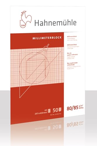 HAHNEMÜHLE 10662711 Millimeter - Block 50 Blatt, A3, 80 g/qm von Hahnemühle