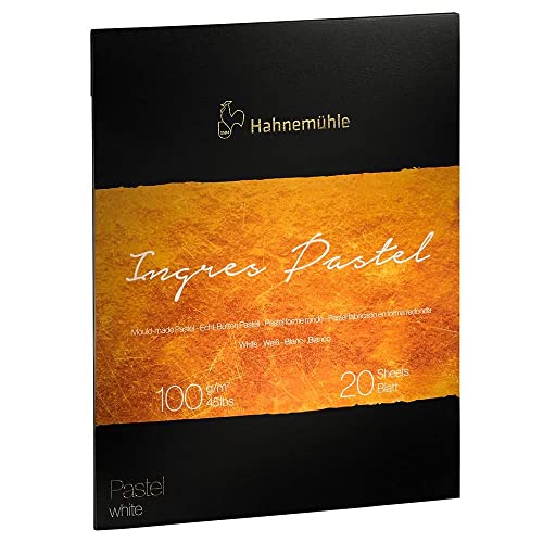 Hahnemühle The Collection, Ingres Pastel, 100 g/m², Echt-Bütten-Pastellpapier, weiß, 24x31cm, 20 Blatt Hahnemühle The Collection, Ingres Pastel, 100 g/m², Echt-Bütten-Pastellpapier, weiß, 24x31cm, 20 Blatt von Hahnemühle
