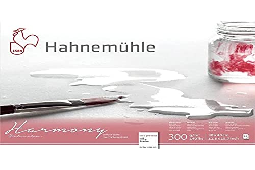 Hahnemühle Harmony Watercolour, matt, 30 x 40cm, 300g/m², naturweiß, 12 Blatt von Hahnemühle