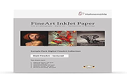 Hahnemühle 10640304 Digital FineArt Samplepack, Textured, matt struktur, 210 x 297 mm, von Hahnemühle