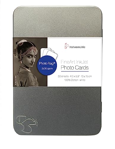 Hahnemühle Inkjet Fotokarten, Mini Foto-Postkarten, PhotoRag® 308, matt, weiß, 30 Blatt, 10x15cm Hahnemühle Inkjet Fotokarten, Mini Foto-Postkarten, PhotoRag® 308, matt, weiß, 30 Blatt, 10x15cm von Hahnemühle