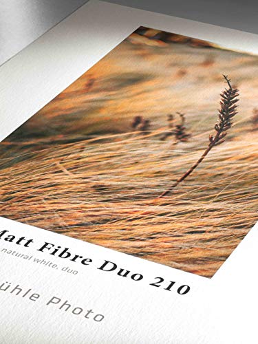 Hahnemühle 10641911 Photo Matt Fibre Duo Papier, 210 g/m², DIN A3, 297 x 420 mm, naturweiß von Hahnemühle