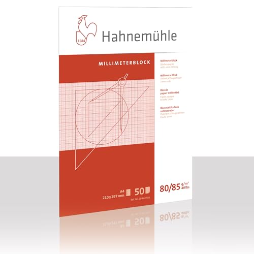 Hahnemühle 10662561 Millimeter - Block mit 50 Blatt, A4, 80 g/qm von Hahnemühle