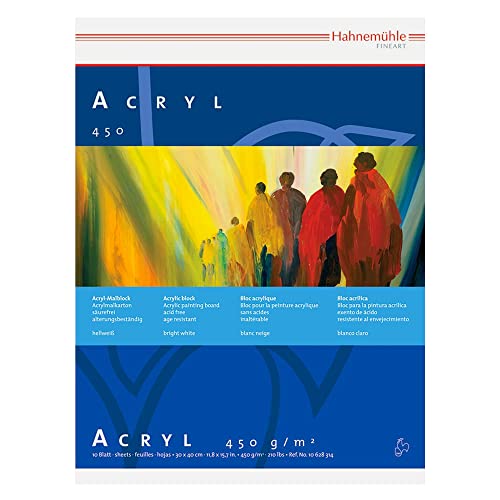 Hahnemühle Acrylmalblock 450g/m², 24x32cm, 10 Blatt, hellweiß Hahnemühle Acrylmalblock 450g/m², 24x32cm, 10 Blatt, hellweiß von Hahnemühle