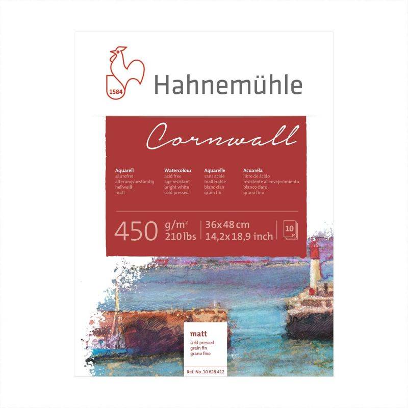 Aquarellblock Cornwall matt 450g/m² 10 Blatt von Hahnemühle