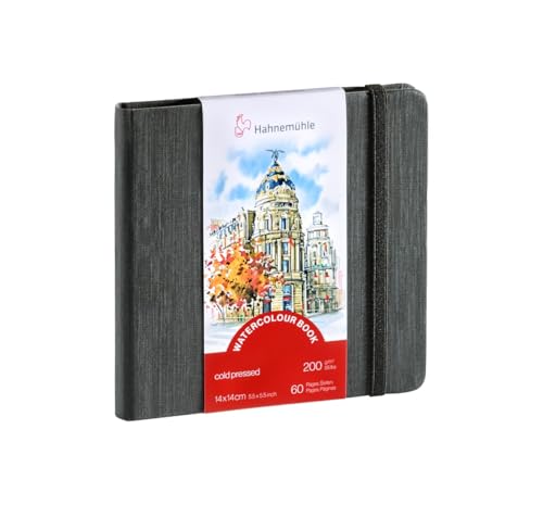 Hahnemühle Aquarellbuch, 200 g/m², feine Körnung, 30 Blatt, naturweiß, 14x14cm Hahnemühle Aquarellbuch, 200 g/m², feine Körnung, 30 Blatt, naturweiß, 14x14cm von Hahnemühle