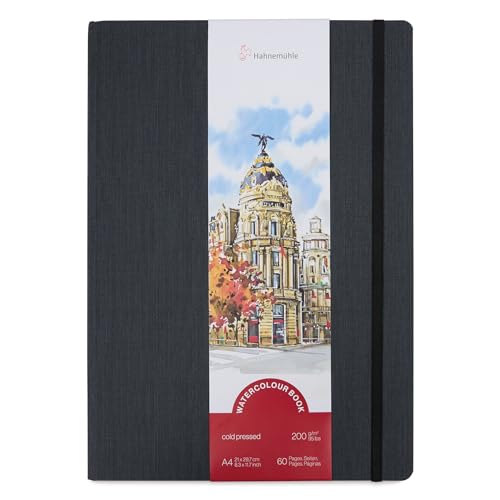 Hahnemühle Aquarellbuch, 200 g/m², feine Körnung, 30 Blatt, naturweiß, DIN A4 Portraitformat Hahnemühle Aquarellbuch, 200 g/m², feine Körnung, 30 Blatt, naturweiß, DIN A4 Portraitformat von Hahnemühle
