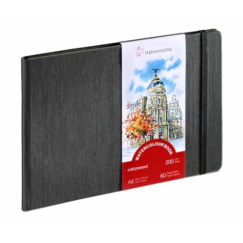 Hahnemühle Aquarellbuch, 200 g/m², feine Körnung, 30 Blatt, naturweiß, DIN A6 Landschaftsformat Hahnemühle Aquarellbuch, 200 g/m², feine Körnung, 30 Blatt, naturweiß, DIN A6 Landschaftsformat von Hahnemühle