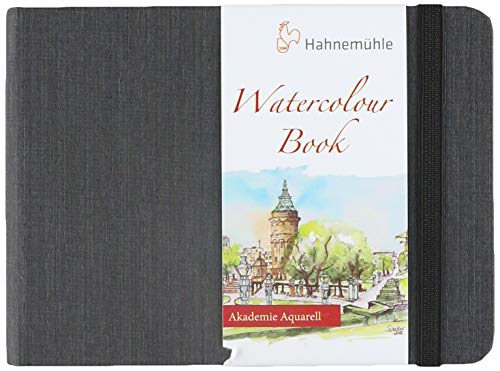 Hahnemühle Aquarellbuch, 200 g/m², feine Körnung, 30 Blatt, naturweiß, DIN A6 Landschaftsformat von Hahnemühle