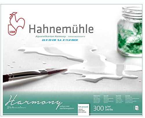 Hahnemühle Aquarellkarton Harmony, satiniert, 300 g/m², 24 x 30cm, 12 Blatt.Made in Germany Hahnemühle Aquarellkarton Harmony, satiniert, 300 g/m², 24 x 30cm, 12 Blatt.Made in Germany von Hahnemühle