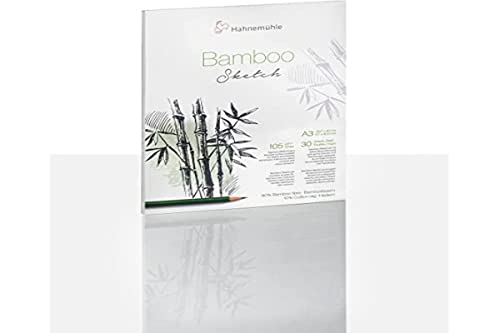 Hahnemühle Bamboo Skizzenblock, nachhaltiger Zeichenblock, 105 g/m², 30 Blatt, DIN A3 von Hahnemühle