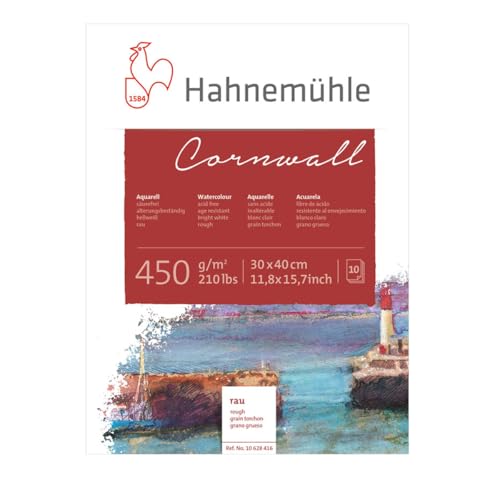 Hahnemühle CORNWALL Aquarellblock, 10 Blatt, 450g rauh, 30 x 40 cm Hahnemühle CORNWALL Aquarellblock, 10 Blatt, 450g rauh, 30 x 40 cm von Hahnemühle