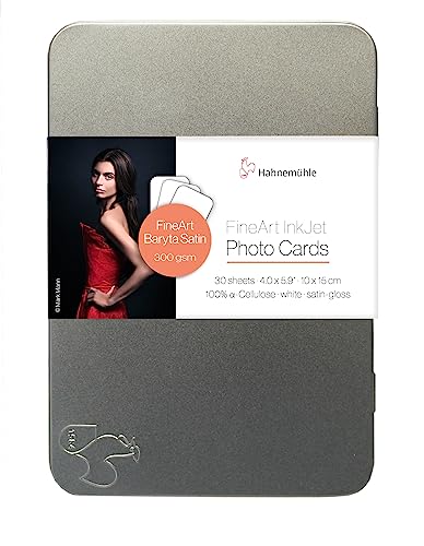 Hahnemühle Inkjet Fotokarten, Mini Foto-Postkarten, FineArt Baryta Satin, satinglänzend, weiß, 30 Blatt, 10x15cm Hahnemühle Inkjet Fotokarten, Mini Foto-Postkarten, FineArt Baryta Satin, satinglänzend, weiß, 30 Blatt, 10x15cm von Hahnemühle