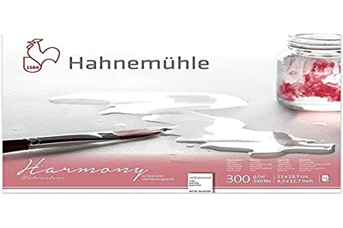 Hahnemühle Harmony Aquarellblock 300 Gsm Cold Press A4, 12 Blatt von Hahnemühle