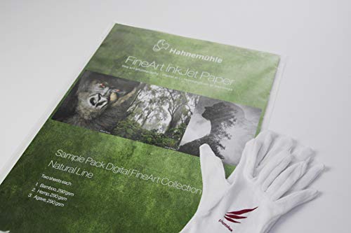 Hahnemühle Natural Line Inkjet Fine Art Papier Sample Pack A3+ ink. Photolux Handschuhe von Hahnemühle