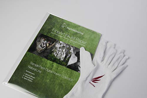 Hahnemühle Natural Line Inkjet Fine Art Papier Sample Pack A4 + Photolux Handschuhe von Hahnemühle