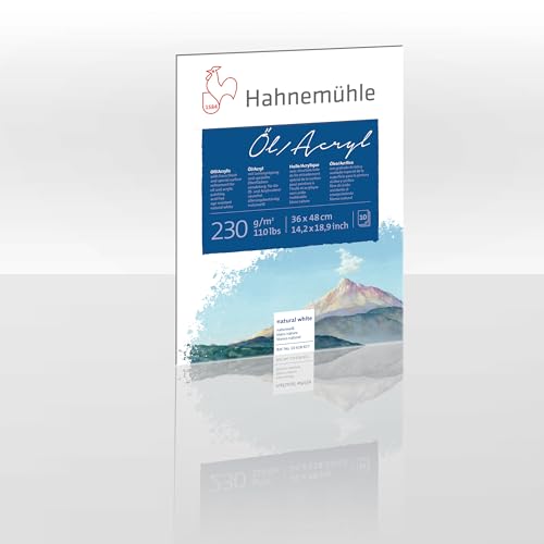 Hahnemühle Öl Acryl Malkarton, 36 x 48cm, naturweiß, 230g/m², 10 Blatt von Hahnemühle