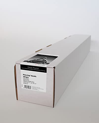 Hahnemühle Photo Rag Metallic, glänzendes Fotopapier, 340 gsm, naturweiß , 24 Zoll x 5m Rolle von Hahnemühle