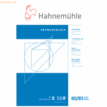 Hahnemühle Skizzenblock FineArt 10622401 DIN A4 80/85g 50 Blatt von Hahnemühle