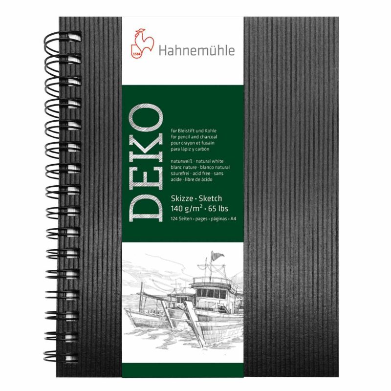 Spiral-Skizzenbuch Deko schwarz 62 Blatt Spiral-Skizzenbuch Deko schwarz 62 Blatt von Hahnemühle