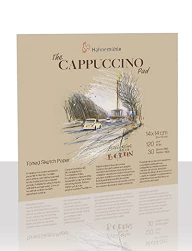 Hahnemühle The Cappuccino Pad, 120g/m², 30 Blatt/60 Seiten, Skizzenpapier, getöntes Zeichenpapier (14 x 14 cm) von Hahnemühle