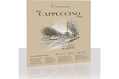 Hahnemühle The Cappuccino Pad, 120g/m², 30 Blatt/60 Seiten, Skizzenpapier, getöntes Zeichenpapier (A4) von Hahnemühle
