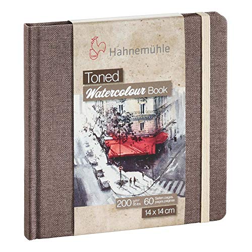 Hahnemühle Toned Watercolor Book Aquarellskizzenbuch 200g/m², 30 Blatt, feinkörnig, 14x14 cm von Hahnemühle