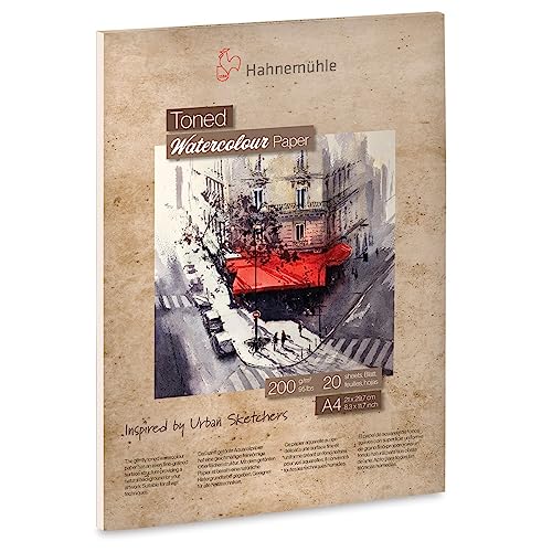 Hahnemühle Toned Watercolour Beige, Aquarellblock, 200 g/m², A4, 20 Blatt Hahnemühle Toned Watercolour Beige, Aquarellblock, 200 g/m², A4, 20 Blatt von Hahnemühle