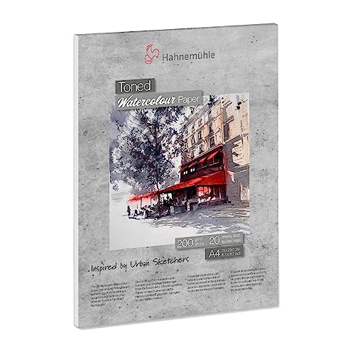Hahnemühle Toned Watercolour Grau, Aquarellblock, 200g/m², A4, 20 Blatt Hahnemühle Toned Watercolour Grau, Aquarellblock, 200g/m², A4, 20 Blatt von Hahnemühle