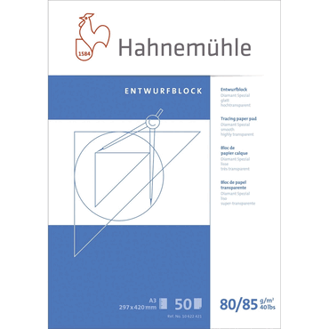 Hahnemühle Transparentblock - A3 80/85 g/qm 50 Blatt. von Hahnemühle