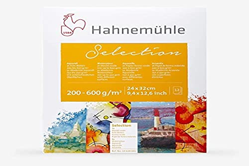 Hahnemühle Watercolour Selection, 14 verschiedene Aquarellpapiere zum testen, 275-640 g/m², 24x32cm von Hahnemühle