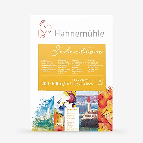 Hahnemühle Watercolour Selection, 14 verschiedene Aquarellpapiere zum testen, 275-640 g/m², 17x24cm von Hahnemühle