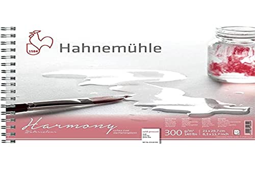 Hahnemuhle 10628042 Harmony Aquarell-Spiralblock, 300 g/m², A4, 5 Stück von Hahnemühle
